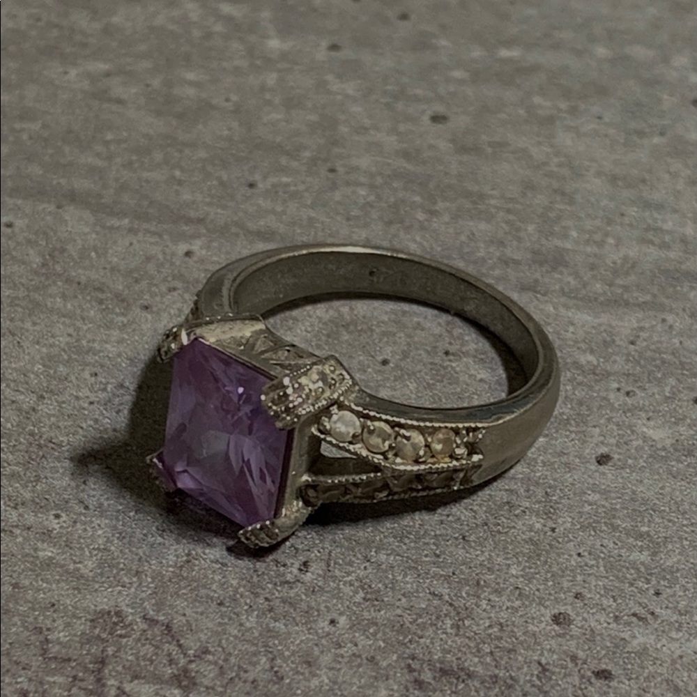 Silver 925 Ring With Rose Stone For Women